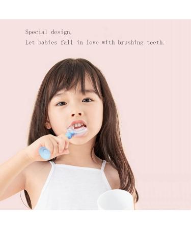 ZALUJMUS Kids U-Shaped Silicone Toothbrush for Toddlers 6-12Y Blue - Food Grade Soft Brush Head for Effective 360 Oral Cleaning - Buy Online on GoSupps.com