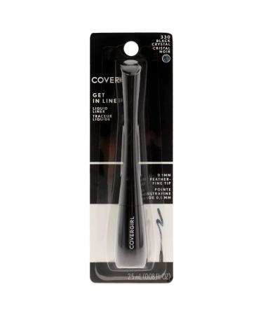COVERGIRL Get In Line Liquid Eyeliner Black Crystal 0.08 Fl Oz (packaging may vary)