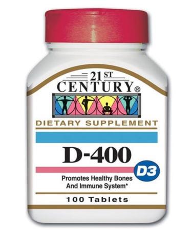 21st Century Vitamin D 400IU Tablets 100 Count (4 Pack)