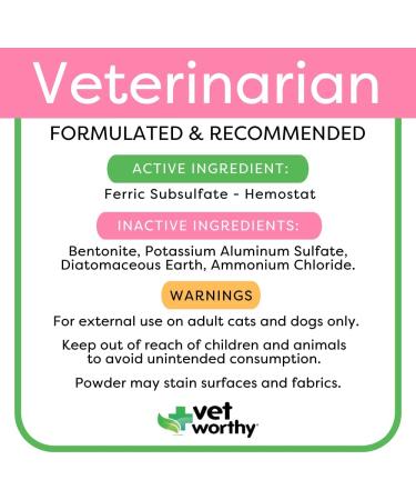 Vet Worthy Styptic Powder for Dogs and Cats - Stop Bleeding Fast! - Buy Online on GoSupps.com