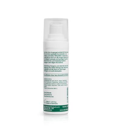 Aloe Vera Eye Gel - 95% Bio Aloe Vera Hyaluronic Acid & Panthenol - Vegan 2 Pack (60 ml) for Puffiness & Fatigue Relief - Buy Online on GoSupps.com