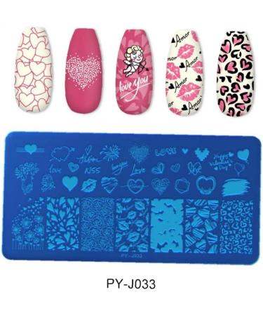 Valentine's Day Nail Art Stamp Plate - Stainless Steel Stencil for DIY Decorations | Shop Now! - Buy Online on GoSupps.com
