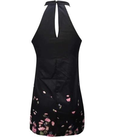 Shop Ronony Women's Sleeveless Ruffle Beach Dress - Bohemian Ethnic Style Mini Dress in Hot Pink | Summer Fashion Party Dress - Buy Online on GoSupps.com