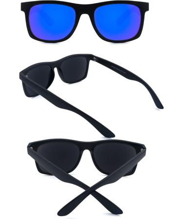 Full Reader Sunglasses for Men & Women - Mirrored Pink/Blue Lenses Outdoor Stylish Design Black Frame - 1.5x Magnification - Buy Online on GoSupps.com