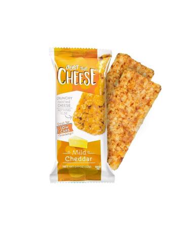 Just the Cheese Bars, Crunchy Baked Low Carb Snack Bars. 100% Natural Cheese. High Protein and Gluten Free (Mild Cheddar, 12 Two-Bar Packs)
