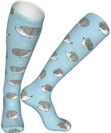 Cute Hedgehog Compression Socks for Men & Women | 15-20 mmHg Support for Running & Cycling - Buy Online on GoSupps.com