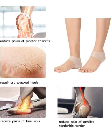 Madholly Gel Heel Sleeves - 5 Pairs | Breathable Silicone Heel Socks for Dry Cracked Heel, Plantar Fasciitis, Achilles Tendonitis, Heel Spurs, Sore Heel - Buy Online on GoSupps.com