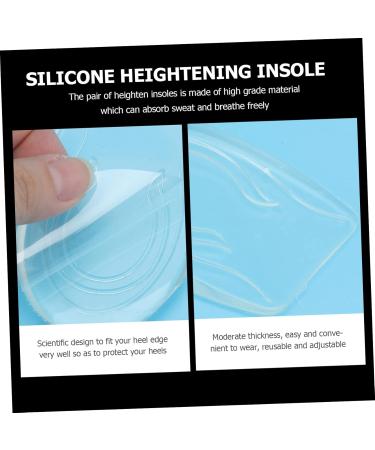 Beaupretty Silicone Heightening Insoles - Invisible Shoe Inserts for Extra Comfort & Height | 2 Pairs of Transparent Half Pads (8.5X5.5CM) - Ideal for Boots & Everyday Wear - Buy Online on GoSupps.com