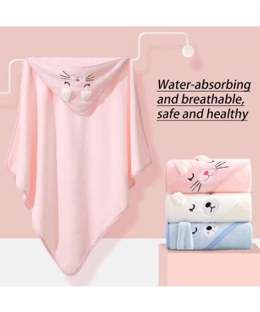 2PCS Hooded Baby Towel for Boys Girls | Soft Absorbent Blanket | Perfect Baby Gift - Blue - Buy Online on GoSupps.com
