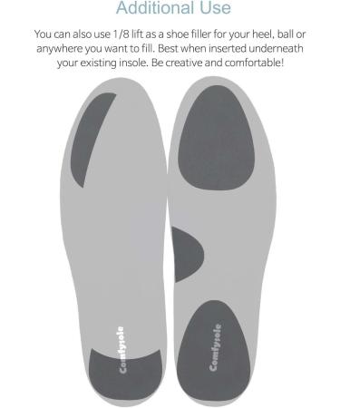 2 Left 1/8(3mm) Limb Leg Length Discrepancy Lifts with Shoe Fillers for Men and Women - Correct Uneven Hips (2 Lefts + 4 Fillers) - Buy Online on GoSupps.com