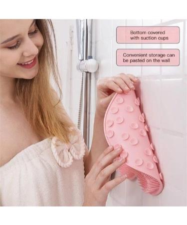 Yodaoli Shower Foot & Back Scrubber Mat - Non-Slip Silicone Massage Pad with Suction Cups | Foot Massager for Ultimate Shower Relaxation (Orange) - Buy Online on GoSupps.com