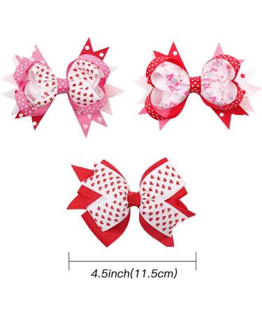 CLSSLVVBN Girls Bow Hair Clip Double Layer Pins Heart Shape Hairgrip Decoration Styling Hairband Headwear Party Favors Daily Wear Forked Tail Pink - Buy Online on GoSupps.com