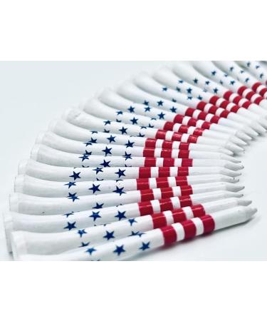 USA Golf Tees - American Flag Design, Pro Length Bamboo Tees, Patriotic Pride 2 3/4 - Pack of 50 - Buy Online on GoSupps.com