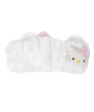 Plush spa headband with Hello Kitty's signature bow pink cruelty-free and vegan Pink 1 piece (1 pack)