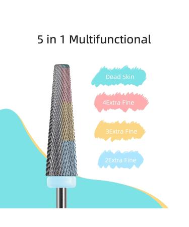 24mm Super Long 5 in 1 Nail Drill Bits - Cross Tapered Carbide Bit for Acrylic & Gel Removal - Electric File Tool for Manicure - Two-Way Rotate (2XF - Buy Online on GoSupps.com