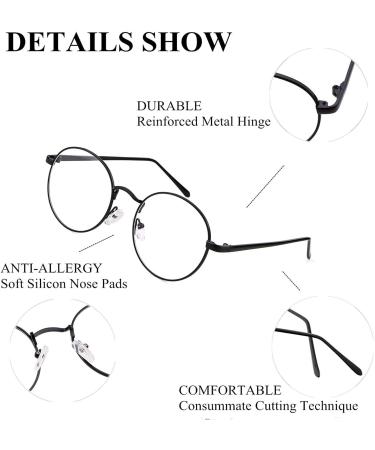 ADEWU Round Anti-Blue Light Glasses for Men & Women - Prescription-Free Eye Protection for Gaming & Computer Use - Buy Online on GoSupps.com