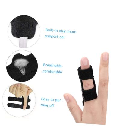 Joint Sleeve Thumb Brace & Finger Splint - Finger Fracture Protector Polyester Black - International Shipping Available - Buy Online on GoSupps.com