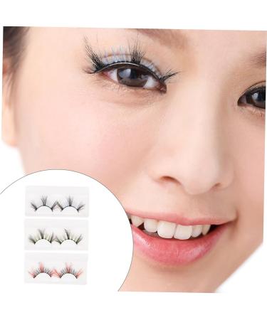 IWOWHERO 3 Pairs Eyelash Set False Lashes False Eyelashes Fake Eyelash for Women Colored Lashes Fake Eyelashes Colored Eyelashes Colored Fake Lashes Imitation Cosplay - Buy Online on GoSupps.com