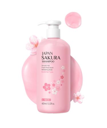 Japanese Sakura Clarifying, Moisturizing and Thickening Shampoo for Repaired, Shiny, Fortifying and Volumizing Hair for Dry and Damaged Hair Care and Scalp Exfoliation,