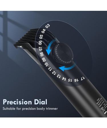 Gdundun Men's Body Shaver - 2 in 1 V-Shaped Trimmer & Intimate Razor with 15 Precision Levels for a Clean Look - Adjustable Black & International Shipping Available - Buy Online on GoSupps.com