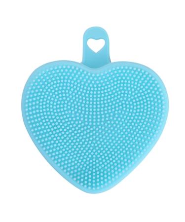 minkissy Exfoliator Brush Exfoliate Brush Silicone Face Scrubber Heart Shaped Face Brush Double Side Face Brush Manual Exfoliating Brush Face Cleansing Brush Scrubber Facial Brush Pores 9.8x8.4cm