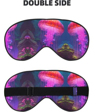 Magic Mushroom Print Unisex Sleeping Eye Mask | Soft Comfortable Light-Blocking Design for Better Sleep - Buy Online on GoSupps.com