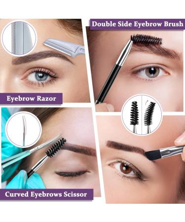 TsMADDTs 7 Pcs Eyebrow Tweezer Set for Women - Precision Tweezers with Curved Scissors and Ingrown Hair Razor in Green - Buy Online on GoSupps.com