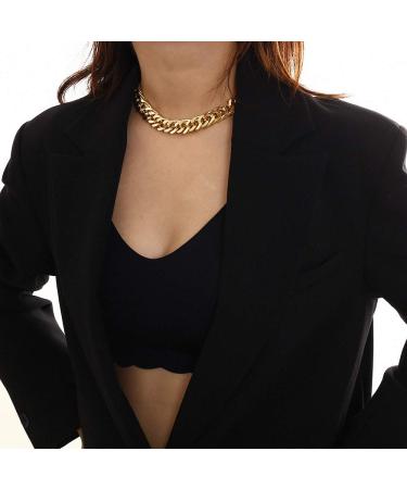 Chic Gold Chunky Necklace Choker Link Curb Chain - Stylish Gift for Women - Buy Online on GoSupps.com