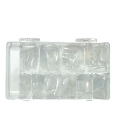 Buy N & BF Nagel Tips - 500 Clear Edge/Angular Nail Tips Set | Professional Flexible Square Nail Extensions | 10 Sizes | EU Made | Ideal for Art Nails - Buy Online on GoSupps.com