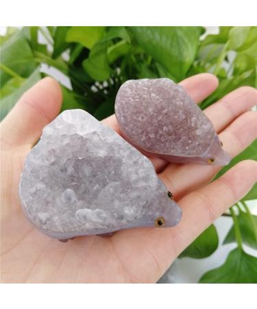 1pcs Natural Crystal Stone Agate Hand Carved Hedgehog Reiki Quartz Gemstones Geode Cluster Decoration Crystal Home Goods (Size : 70g) - Buy Online on GoSupps.com