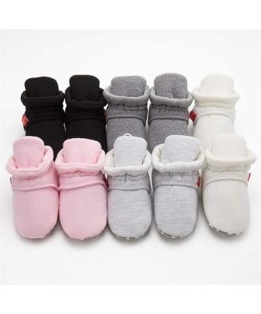 Sonsage Infant Baby Snow Boots - Soft Anti-Skid Ankle Booties for Newborns 0-6 Months (Black) - Buy Online on GoSupps.com