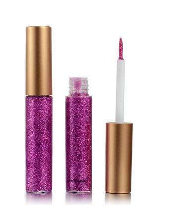 DekRion Glitter Eyeliner Purple-Red Giltter Eyeliner  Long-lasting Waterproof Eyeliner Eye Glitter Makeup  Silver  Gold  Pink Green High-pigmented Colorful Glitter Eyeliner Liquid 09Purple-Red