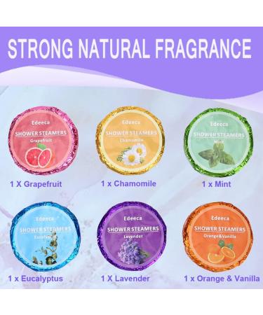 Edeeca Aromatherapy Shower Steamers with Essential Oils - 6 Pack for Self Care & SPA Relaxation - Birthday Gifts for Women and Men - Buy Online on GoSupps.com