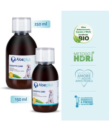 ALOEPLUS Dog Syrup 150ml - Energetic and Detoxifying Food Supplement Based on Organic Aloe Arborescens Strengthens Natural Defenses Ideal as a Revitalizer for Older Dogs and Puppies - Buy Online on GoSupps.com