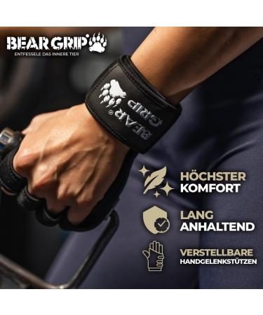 Buy Bear Grip Open Training Gloves for Crossfit Bodybuilding Calisthenics & Powerlifting | Black M - Best International Shipping - Buy Online on GoSupps.com
