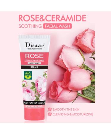 DISAAR Beauty Rose Ceramide Facial Wash Soothing Repair Cleansing Moisturizing Acne Removal Face Oil Control 100g/3.38fl.oz - Buy Online on GoSupps.com
