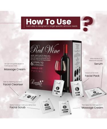Red Wine Age Reflect Facial Kit | 6 Step Anti-Ageing Mini Facial for Glowing Skin | No Paraben | Unisex Face Care | International Shipping Available | 40g - Buy Online on GoSupps.com