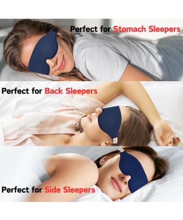 3D Sleep Mask for Side Sleepers - Complete Blackout Adjustable Eyelash Friendly | Best Eye Masks for Travel Meditation & Healthy Sleep - Buy Online on GoSupps.com
