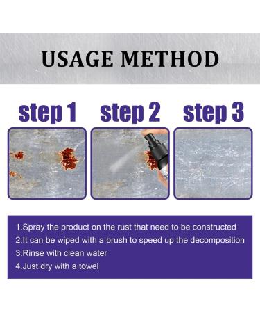 Metal rust remover multi-purpose automobile wheel polishing refurbishment agent faucet stainless steel rust remover multi-purpose rust remover rust preventer rust removal spray. (3pcs 30ml) - Buy Online on GoSupps.com