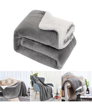 LYEAA Double Layer Fleece Blanket | Plush Flannel Lightweight Bedspread | Cozy Gray Blanket for Home & Office - International Shipping Available - Buy Online on GoSupps.com