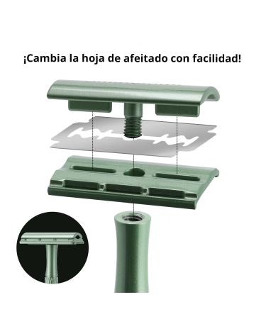 Unisex Body Shaver - Amakandu Classic Razor Set with 10 Double-Edged Blades for Perfect Body Shaving - Buy Online on GoSupps.com