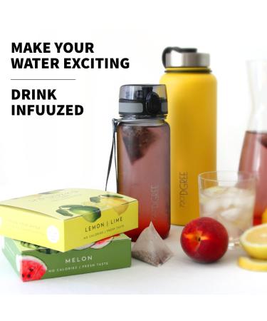 720 DGree InfuZed Lemon Lime Drink Bags - 20 Calorie-Free Flavors for 10+ Liters - Delicious Sugar-Free Iced Tea Alternative - Buy Online on GoSupps.com