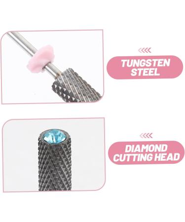 POPETPOP Nail Grinding Head Front Bumper Sticker Gel Polish Bit Acrylic Nail Drill Bits Cuticle Manicure Drill Remove Nail Gel Drill Bits Pedicure with Diamond Manicure Tools Tungsten Steel 7x1.2cm - Buy Online on GoSupps.com