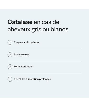 Catalase - Anti-Cheveux Blanc - Blanchiment Pr matur Poils - Anti- ge - Limite les Cheveux Blancs - Restauration Couleur Naturelle - Vegan - Sans Gluten - 60 g lules - SuperSmart - Buy Online on GoSupps.com