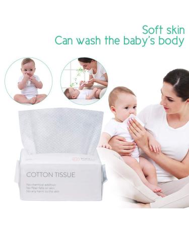 100PCS Large Disposable Face Towels | Makeup Removing Cotton Tissue | Reusable Skin Care Pads - Wet & Dry Use - Buy Online on GoSupps.com