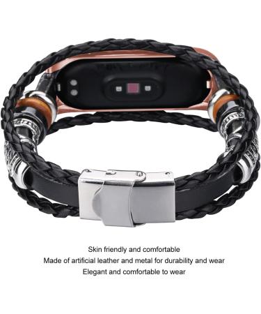 Watch Wrist Strap Comfortable DIY Replacement Stainless Steel Metal Buckle Adjustable Watch Wristband for Smartwatch Black and Gold - Buy Online on GoSupps.com