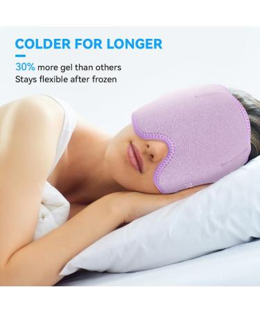 NEWGO Migraine Relief Head Ice Wrap - Hot Cold Therapy Headache Hat for Chronic Migraine and Stress Relief (Purple) - Buy Online on GoSupps.com