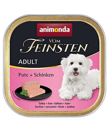 animonda Vom Feinsten Adult dog food wet food for adult dogs turkey + ham 22 x 150 g