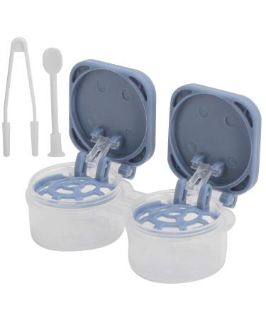 Portable Contact Lens Case - Ink Blue Plastic Cosmetic Organizer for Travel & Home | Ideal Gift - Buy Online on GoSupps.com