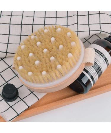 Zhurson Dry Brush - 100% Natural Wild Boar Bristles for Exfoliation Detox & Circulation - International Shipping Available - Buy Online on GoSupps.com